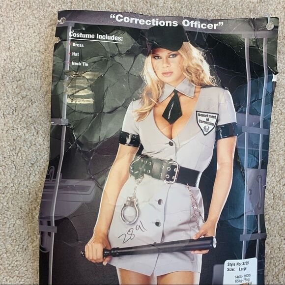 Dreamgirl corrections officer Halloween costume outfit size large - Picture 12 of 13